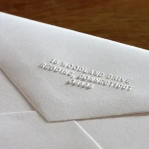 Luxury Custom White Eco-Friendly Cotton Pocket Envelope Convex Embossed Denpssed Paper Envelopes for Wedding Invitation