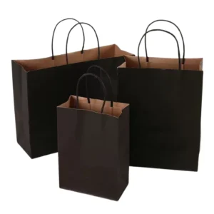 Luxury Custom White Square Bottom Kraft Paper Bags Reusable Takeaway & Gift Packaging with Your Logo for Shopping & Handbags