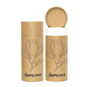 Luxury Cylinder Paperboard Tube Packaging Kraft Paper Tube Cosmetic Canister Cylinder Packaging Box