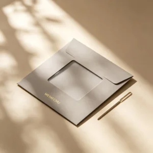 Luxury Eco Custom Logo Pink Envelopes Hot Foil Recyclable Kraft Paper Envelopes Embossed Debossed Finish for Small Business