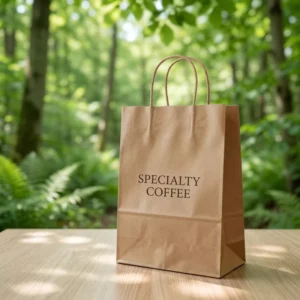 Luxury Eco-Friendly Customized Kraft Paper Bag for Coffee, Bakery, Takeaway, Boutique Gift, and Tea