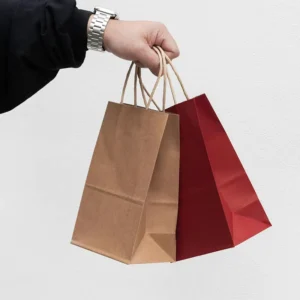 Luxury Eco Friendly Printing Recyclable OEM Brown Shopping Food Takeout Packaging Kraft Paper Bags with Handles Craft