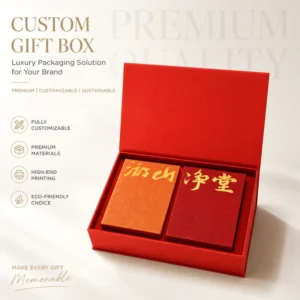 Luxe Festival Cadeau Doos met Aangepast Logo en Gouden Folie voor Thee Gezondheidsproducten en Premium Retailmerken