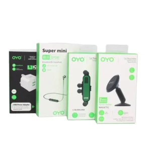 Luxury High End Electronic Product Cardboard Packing Box with Sponge Lining and Custom Logo for Mobile Phone Accessories