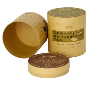 Luxury Kraft Paper Tea Canister with Custom Printing Paper Tube