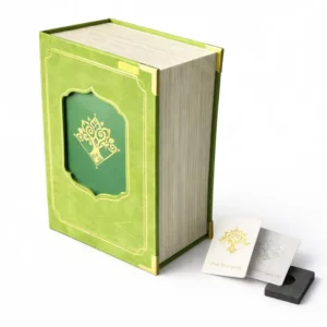 Magnetic Book-Style Rigid Gift Box with Custom EVA Insert and Hot Foil