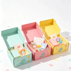 Magnetic Folding Gift Mailer Box with Ribbon Handle and Custom Logo Printing