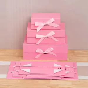 Magnetic Rigid Paper Gift Box, Folding, Multiple Colors