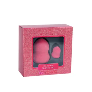 Makeup Sponge Set Cosmetic Packaging Clear Window Paper Gift Box