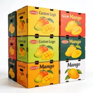 Mango Cardboard Carton Box with Customizable Printing and Mango Pattern for Fruit Shipping