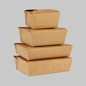 Manufacturer Custom Disposable Food Paper Picnic and Restaurant Lunch Boxes, Brown Kraft Paper