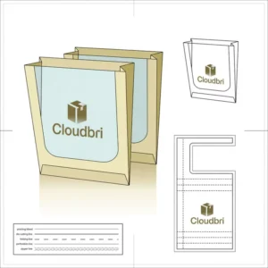 Manufacturer Custom Hanging Art Paper Packaging Box with Red Color Printing, Logo and Clear Window