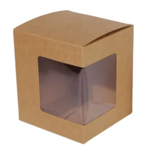 Manufacturer Custom Kraft Paper Window Box for Mug Packaging