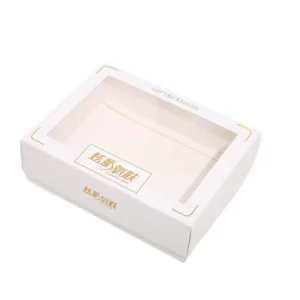 Manufacturer Custom Lid-and-Base Cardboard Packaging Box with Clear PVC Window