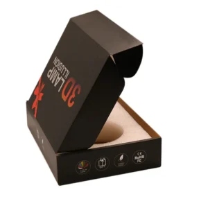 Manufacturer Custom Logo Recyclable Paper Cardboard Moving Mailing Packaging Self Erecting Corrugated Carton Box Matt Embossing