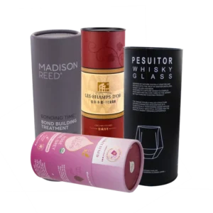Manufacturer Custom Round Paper Tube Box for Tequila and Red Wine, Biodegradable Packaging