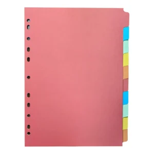 Manufacturer Customization Color Index Dividers, 10 Tabs, 5 Colors, Planner