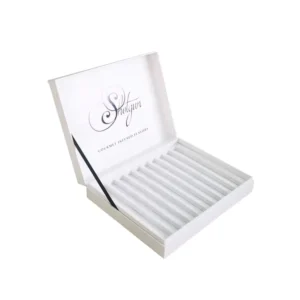 Manufacturer Customized Flip Box with CMYK Hot Stamping Logo Inserts Velvet Foam for Lip Liner Cosmetic Paper Box