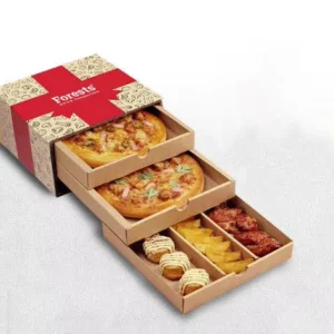 Manufacturer Customized Pizza Packaging Boxes With Sponge Lining Matte Lamination Food Grade Paper