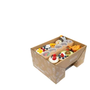 Manufacturer Kraft Paper Flip Box Matt Laminated Food Grade Lunch Takeaway Packaging for Catering French Fries Desserts Party