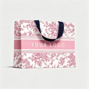 Manufacturer Kraft Paper Shopping Bag Embossing Lamination Inner Belt Built-in Ribbon 190-230gsm White Card Custom Logo
