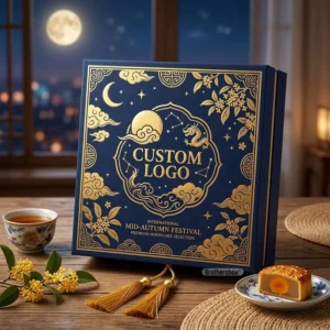 Manufacturer Mid-Autumn Magnetic Rigid Paperboard Mooncake Box, Custom Logo