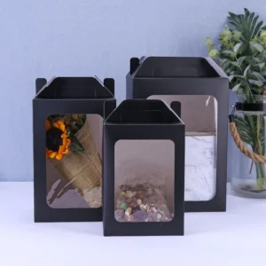 Manufacturer Recyclable Window Storage Paper Box with Matte Lamination UV Coating Embossed Finish Customizable Shape