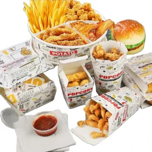 Manufacturer Takeaway Carton Paper Food Box for Fried Chicken and Nuggets with Custom Logo
