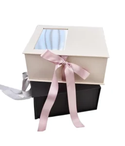 Manufacturers Customized Window Gift Box with Transparent PVC Window, Folding Kraft Paper Packaging