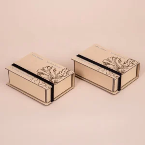 Matt Lamination Gold Stamping Jewelry Storage Box for Watches, Earrings, Bracelets, and Rings