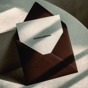Matt White Paper Envelope with Embossed Logo