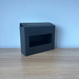 Matte Black Cardboard Foldable Window Display Box