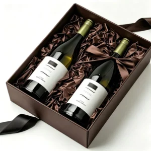 Matte Black Drawer Wine Box Rigid Specialty Paper Gift Packaging with Magnetic Closure for Liquor