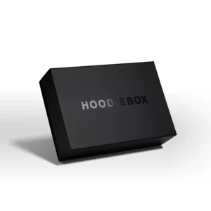 Matte Black Eco-Friendly Reusable Gift Box with Magnetic Closure, Rigid Hardboard, Four-Color Printed UV Logo Packaging