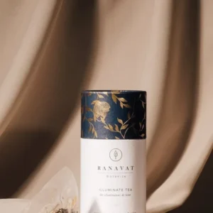 Matte Finish Flower Tea Paper Tube Packaging Box Food Grade Resealable Gold Foil Tea Canister