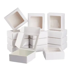 Matte-Laminated Disposable Foldable Windowed Paper Box