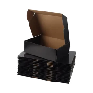 Medium 12x9x4 Corrugated Shipping Box with Black Foil and Sponge Liner