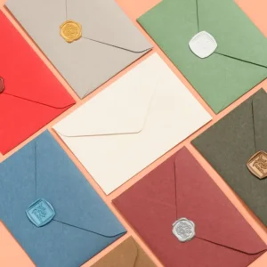 Medium Vintage Paper Envelope in Various Colors for Invitation and Gift Card Packaging