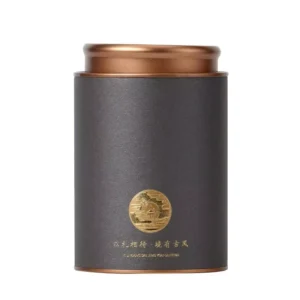 Metal Tin Lid Paper Tube Cans with Inner Lid D102xH147mm Moisture-Proof Raspberry Tea Cans