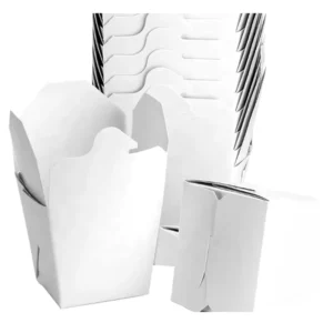 Microwave Kraft Paper Pasta and White Noodle Takeaway Packaging Boxes, Square
