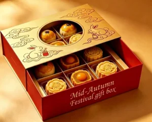Mid-Autumn Festival Mooncake and Pastry Gift Box Custom Design Handheld Window Drawer Packaging