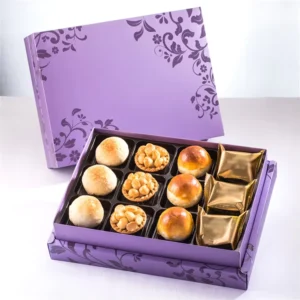 Mini Mooncake Gift Box, Paper Box with Lid and Custom Gift Packaging