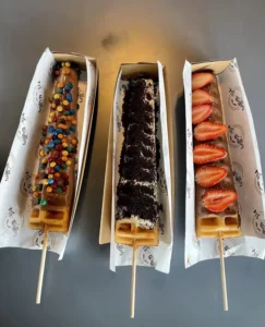 Mini Pancake and Crepe Paper Box Tray for Waffles, Sushi, Brownies, BBQ, Cookies, and Bakery Packaging
