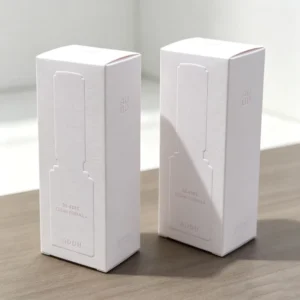 Minimalist Luxury Packaging Box Custom Textured Specialty Paper Folding Carton with Debossing