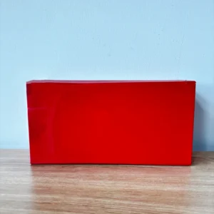 Minimalist Red Rigid Paper Box with Clean Lines and Smooth Matte Finish