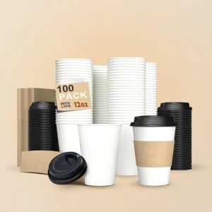 Minimum Order Quantity 12 oz Disposable Coffee Cup Specialty Paper Black Coffee Cup Double Wall Paper Cup with Lid