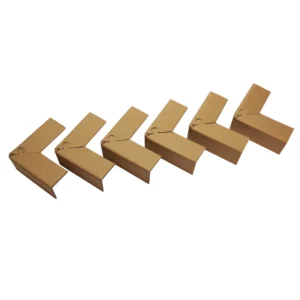 Moisture-Resistant Brown Kraft Paper Corner Protector, Recyclable Lock Shape, 1000 mm Length, Customizable