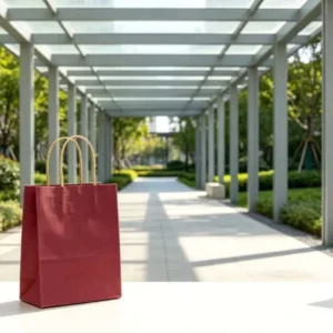 Morandi Color Kraft Paper Carry Bag with Custom Logo