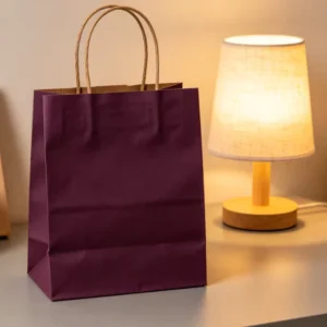 Morandi Kraft Paper Carry Bags with Custom Logo for Gift Packaging