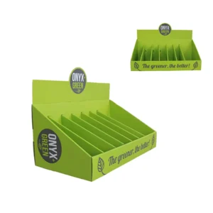 Multi-Compartment Slanted Countertop Corrugated Cardboard POS Display Stand